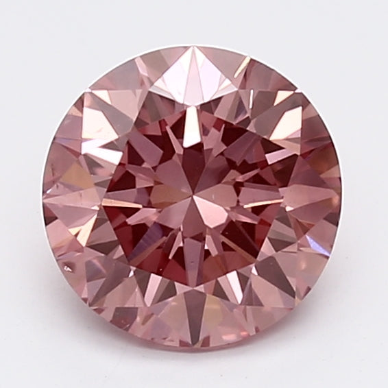 Loose 1.51 Carat Vivid Pink SI1 IGI Certified Lab Grown Round Diamonds