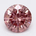 Loose 1.51 Carat Vivid Pink SI1 IGI Certified Lab Grown Round Diamonds