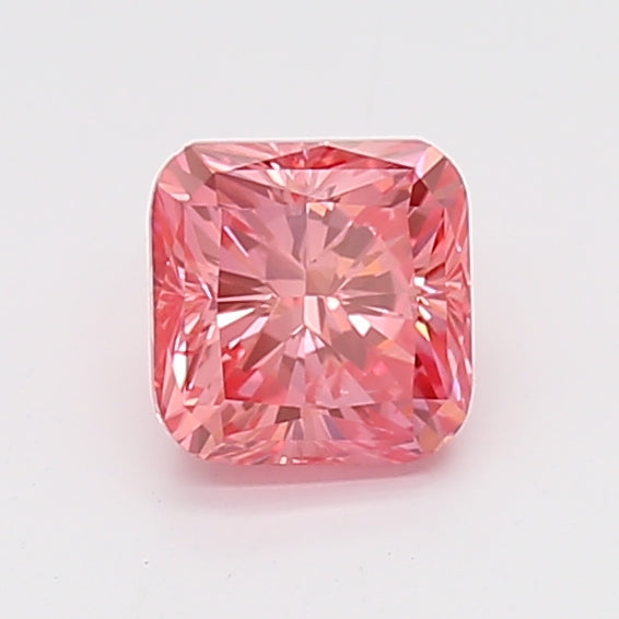 Loose 0.77 Carat Vivid Pink SI1 IGI Certified Lab Grown Cushion Diamonds