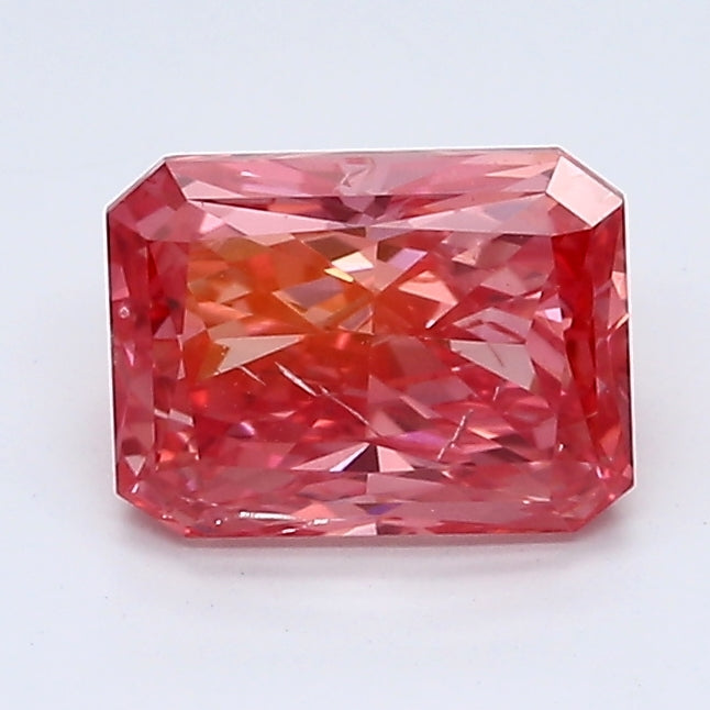 Loose 1.05 Carat Vivid Pink SI2 IGI Certified Lab Grown Radiant Diamonds