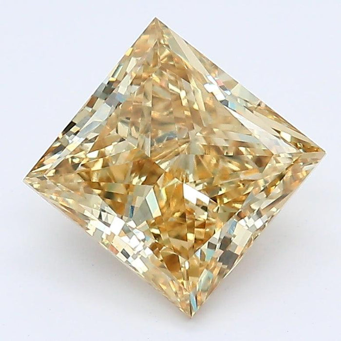 Loose 2.03 Carat Intense Yellow VS2 IGI Certified Lab Grown Princess Diamonds
