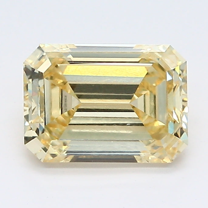 Loose 1.31 Carat Fancy Yellow VS1 IGI Certified Lab Grown Emerald Diamonds