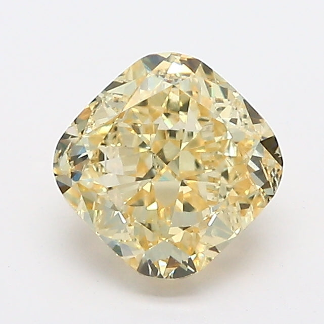Loose 1.02 Carat Fancy Yellow SI2 IGI Certified Lab Grown Cushion Diamonds