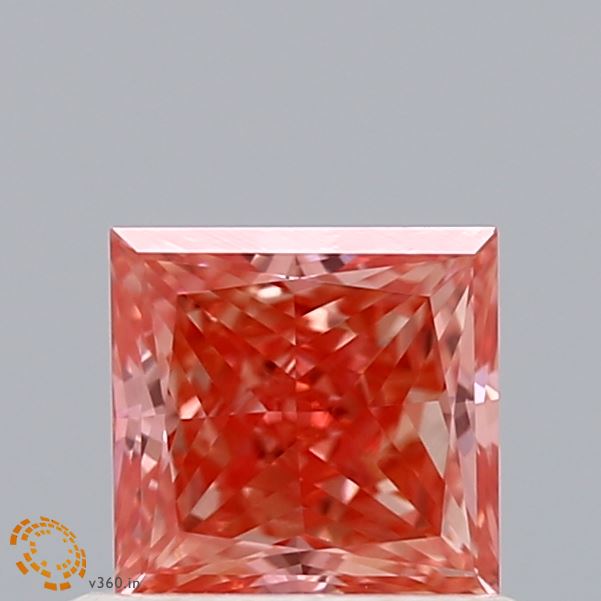 Loose 0.6 Carat Vivid Pink VS1 IGI Certified Lab Grown Princess Diamonds