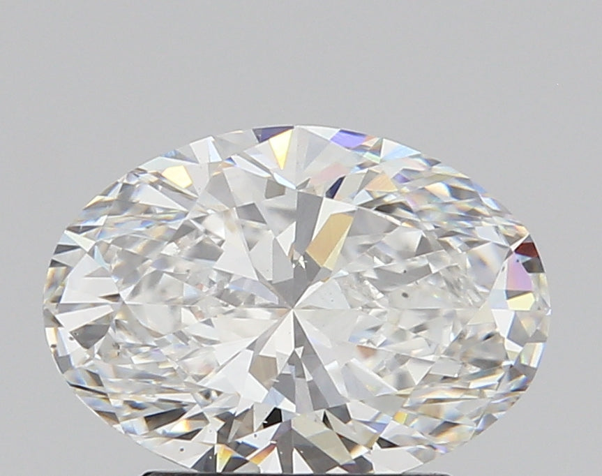 Loose 1.53 Carat F VS2 GCAL Certified Lab Grown Oval Diamonds