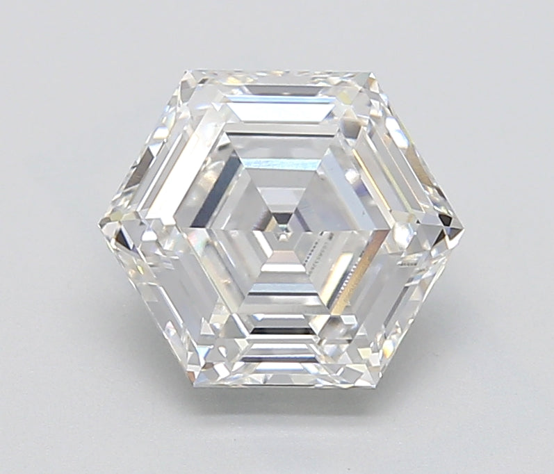 Loose 3.02 Carat F VS1 IGI Certified Lab Grown Hexagon Diamonds