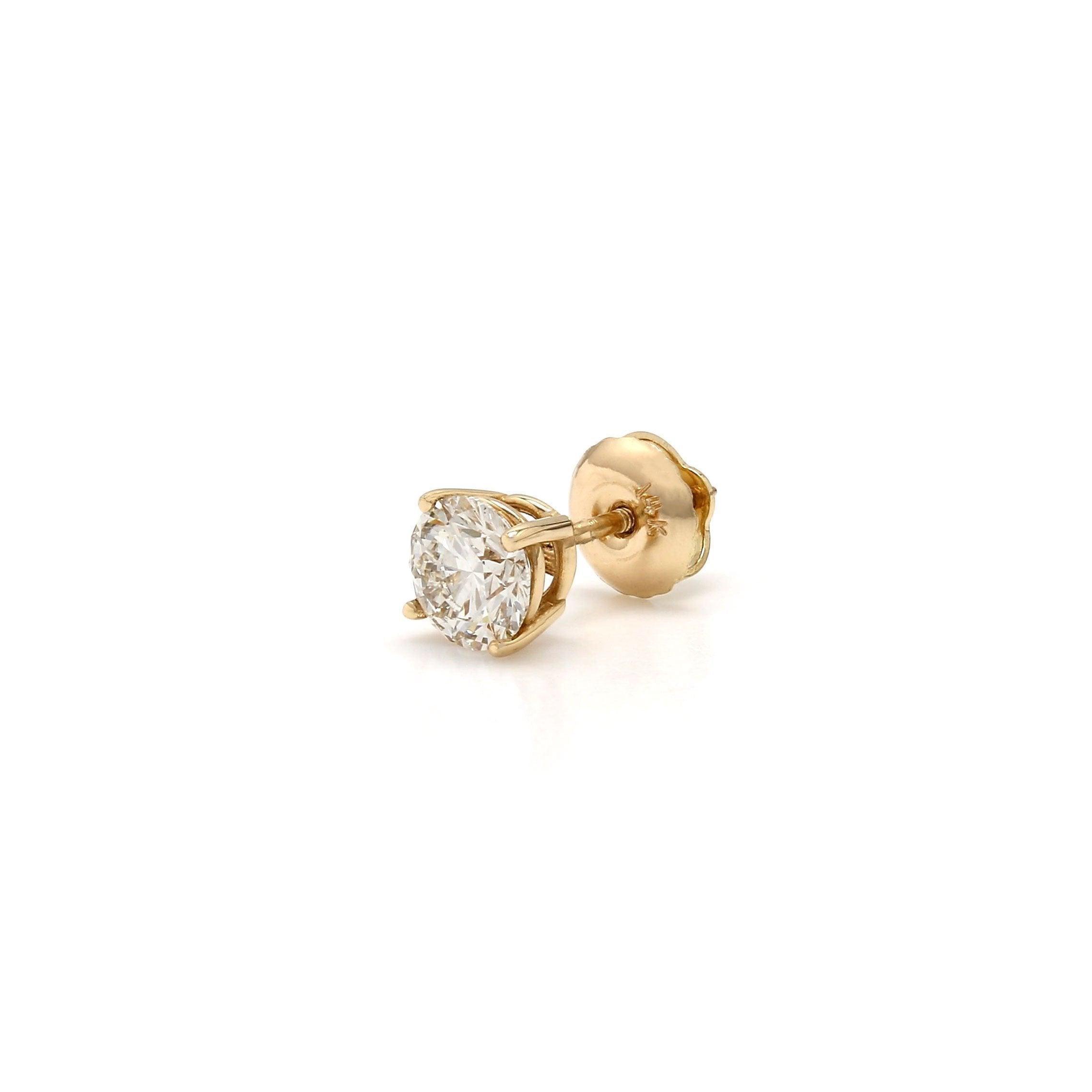 Single Stone Earrings Diamond Buying Discounted | kreativesistemas.com.br