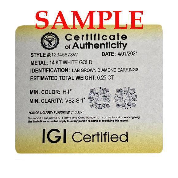 Ivanna Earrings 1/4 Ct. T.W. IGI Certified - Earrings - gemstone - jewelry