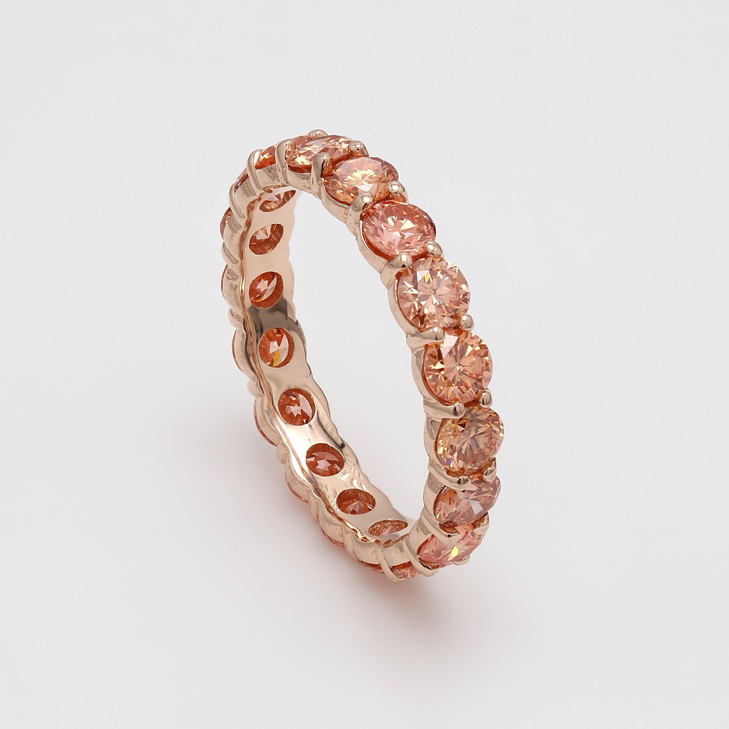 Ivory Ring - 2 1/2 Ct. T.W. Orange - Ring - gemstone - jewelry