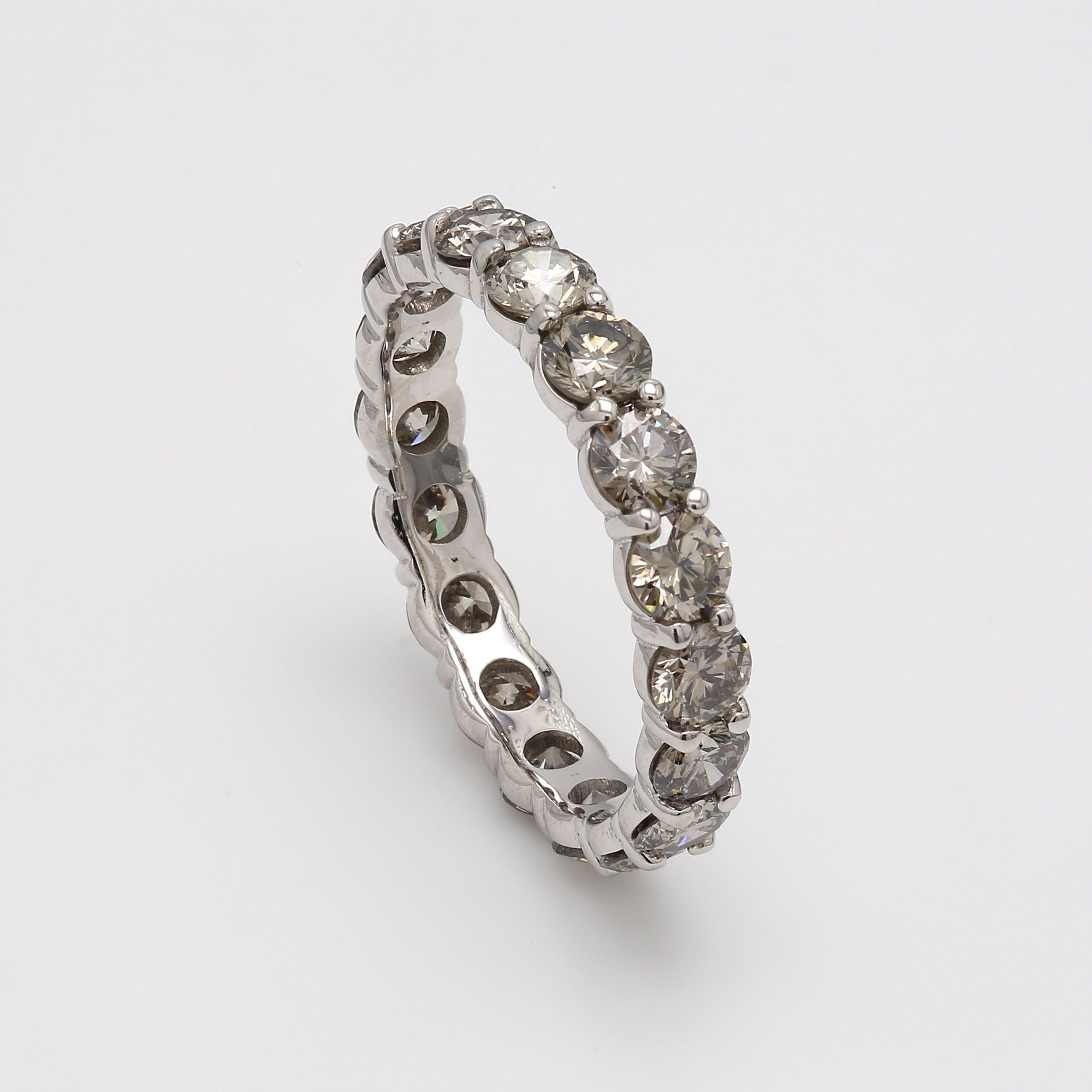 Ivory Ring - 2 1/2 Ct. T.W. Smoky - Ring - gemstone - jewelry
