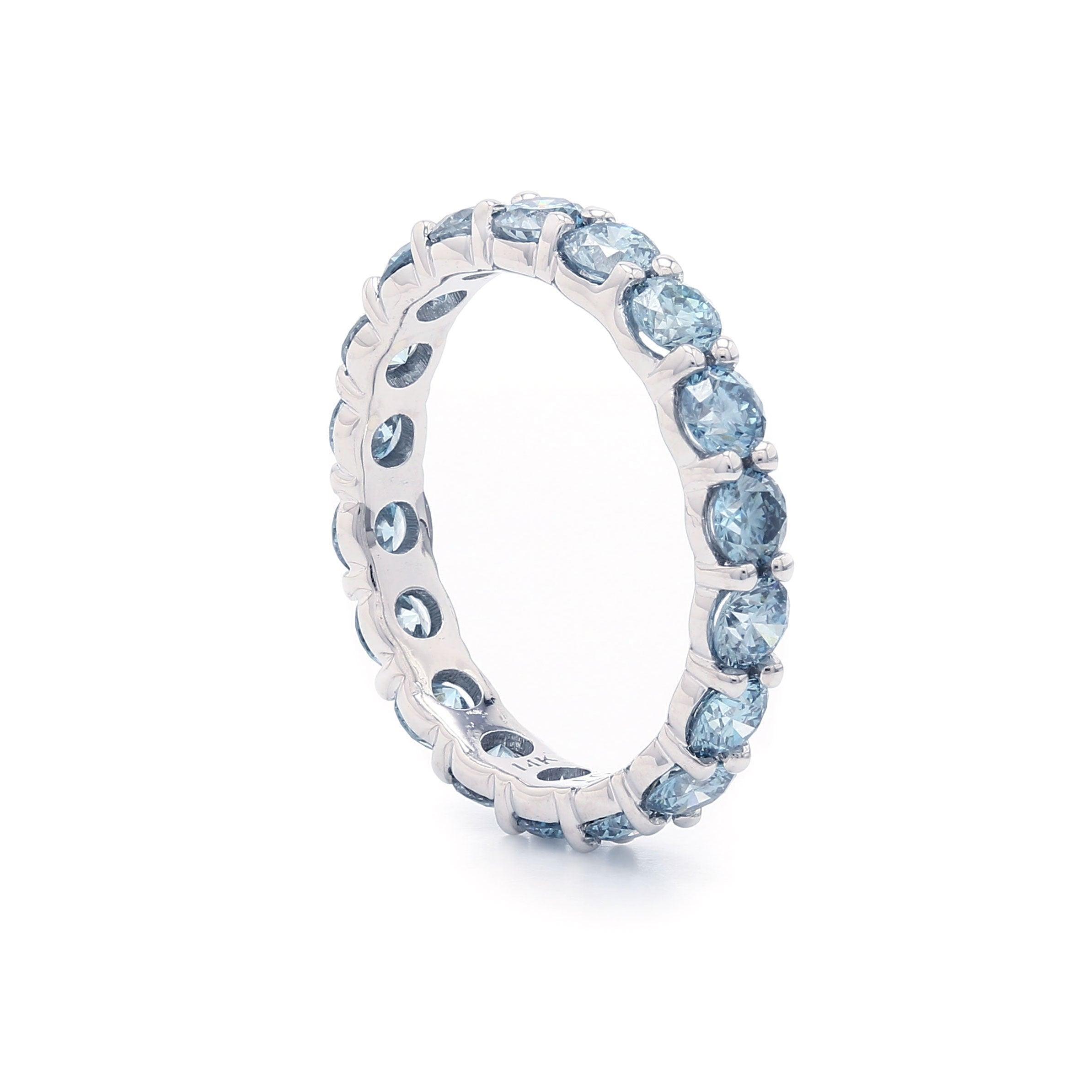 Ivory Ring 2 1/2 Ctw Blue - Ring - gemstone - jewelry