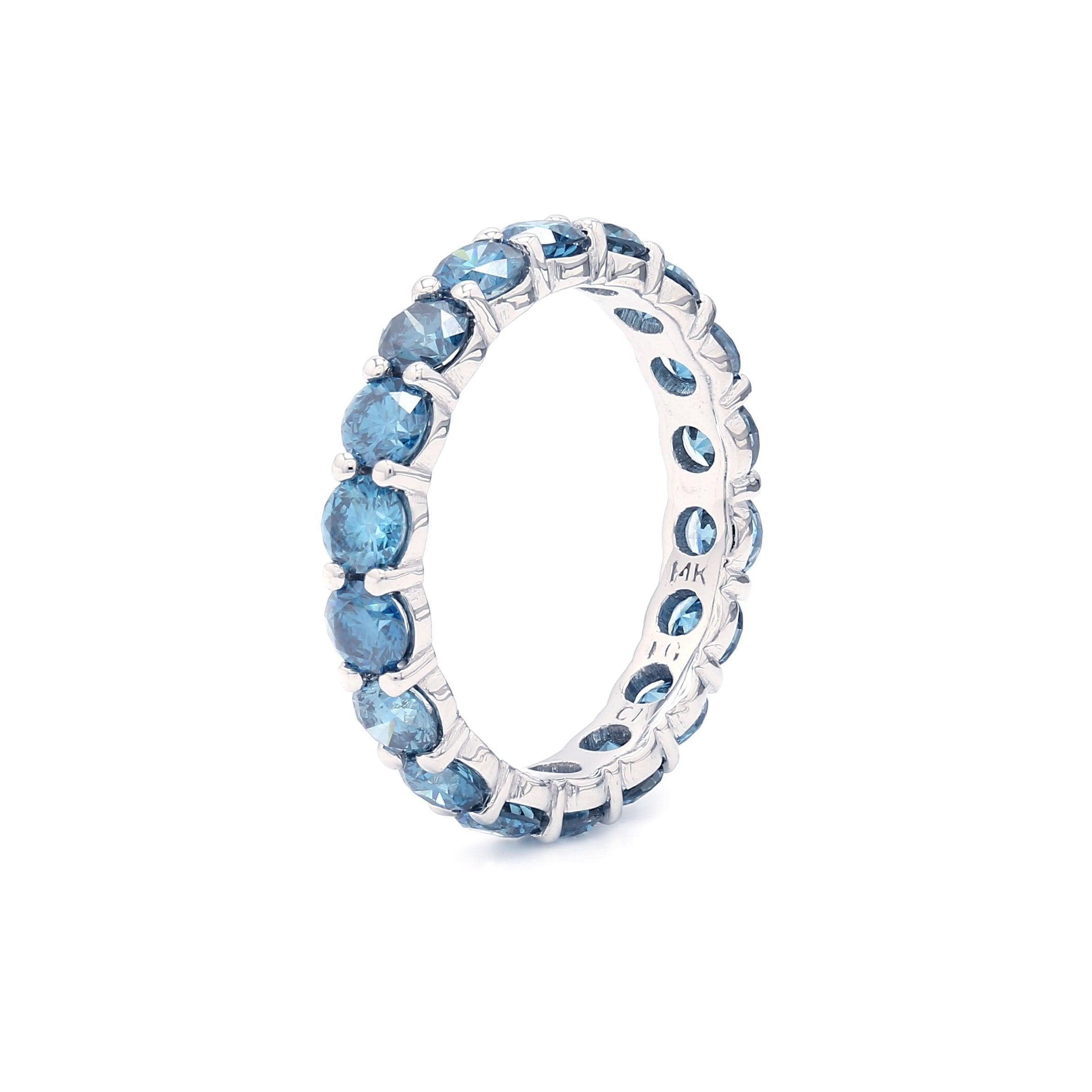 Ivory Ring 2 1/2 Ctw Blue - Ring - gemstone - jewelry