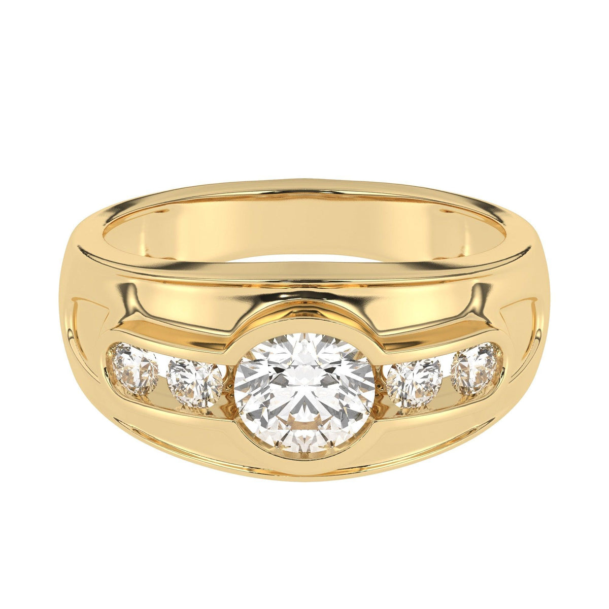 1 3/4 Carat Lab Grown Diamond Men's Ring 14K Gold | Lab Grown Diamonds 14K White Gold / 11, image size:1200x1200