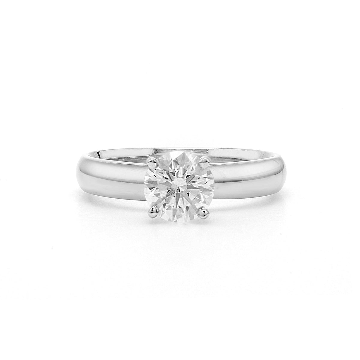 Diamond Womens Ring 14K White Gold 1.26 Ct Radiant Cut Certified Lab  Created CVD 