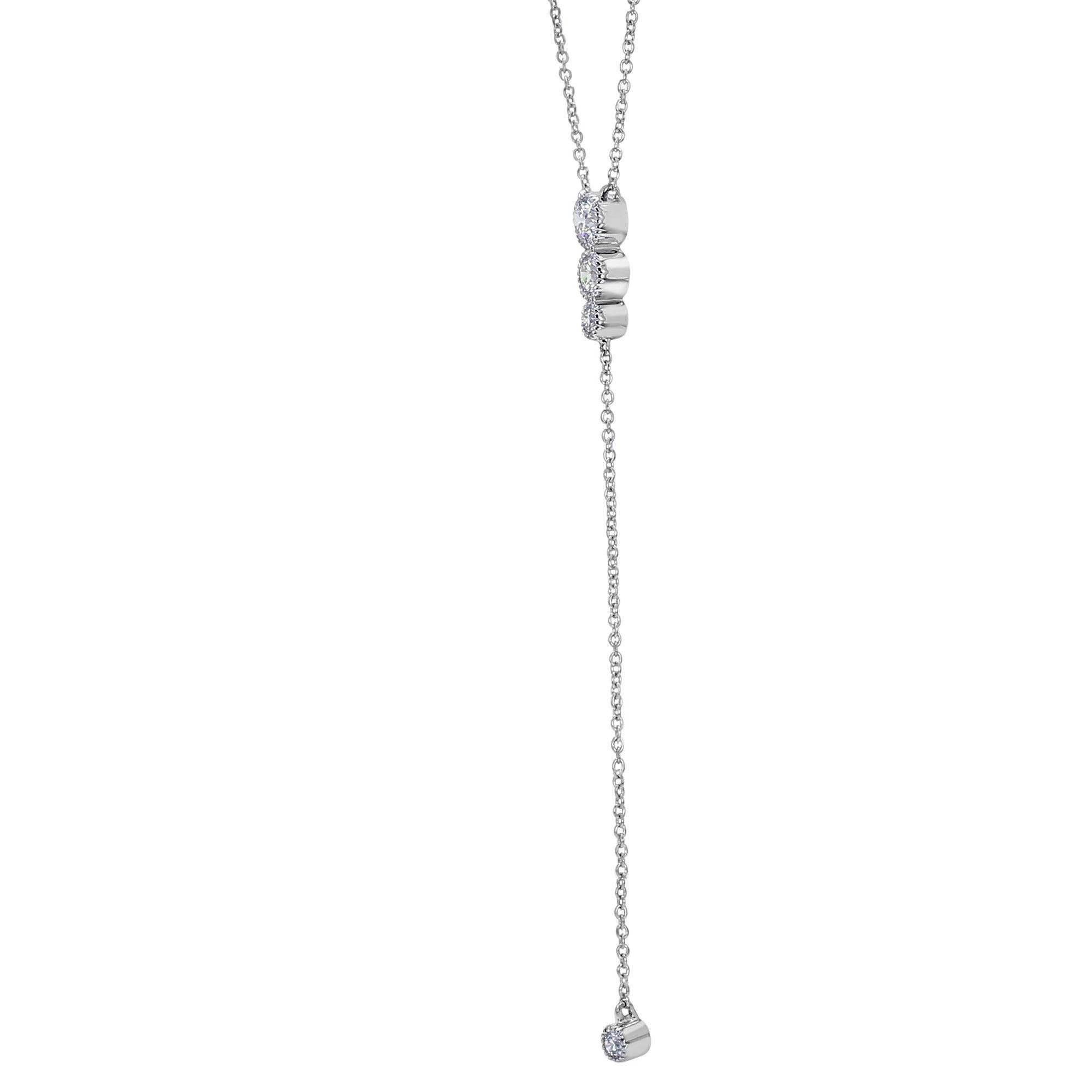 Lariat Necklace - 1/2 Ct. T.W. - Necklace - gemstone - jewelry