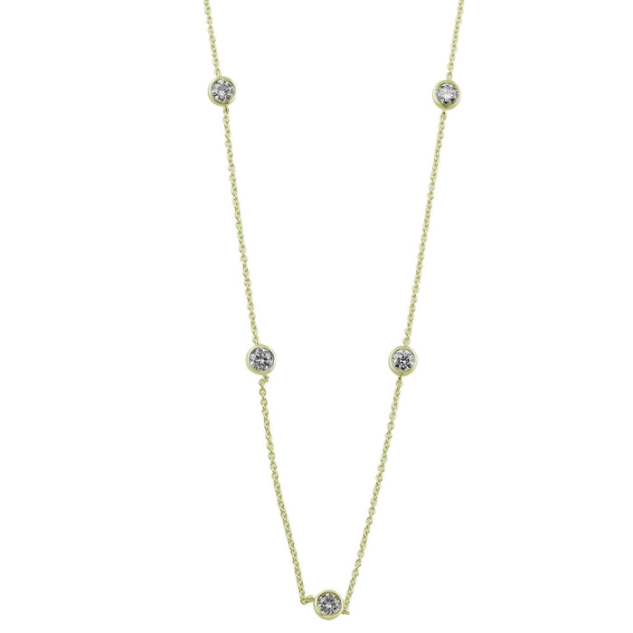 Layla Station Necklace - 3 1/2Ctw. - New World Diamonds - Necklace