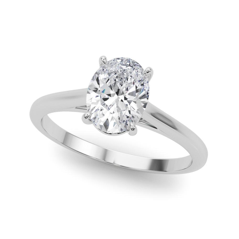 Michelle Oval Engagement Ring - 1.0 Ct IGI Certified - Ring - gemstone - jewelry