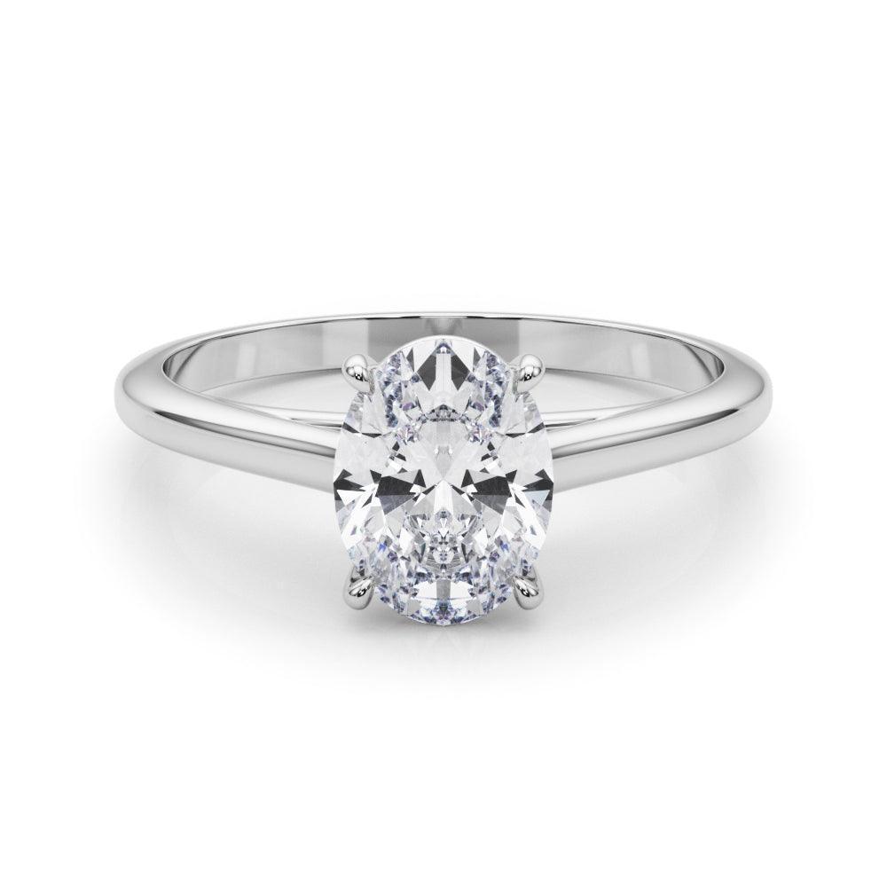 Michelle Oval Engagement Ring - 1.0 Ct IGI Certified - Ring - gemstone - jewelry