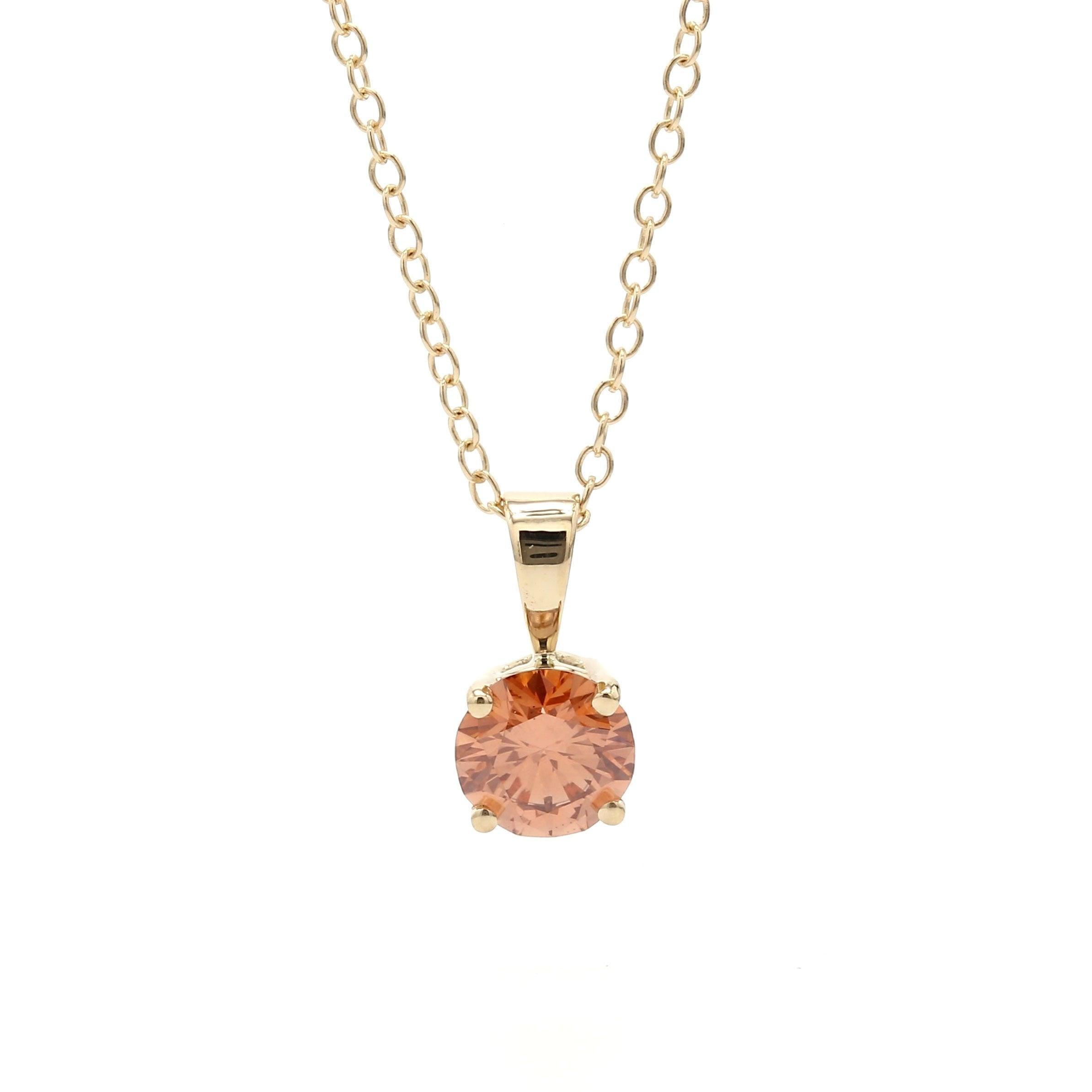 Patty Pendant - 3/4 Ctw. Orange - Pendant - gemstone - jewelry