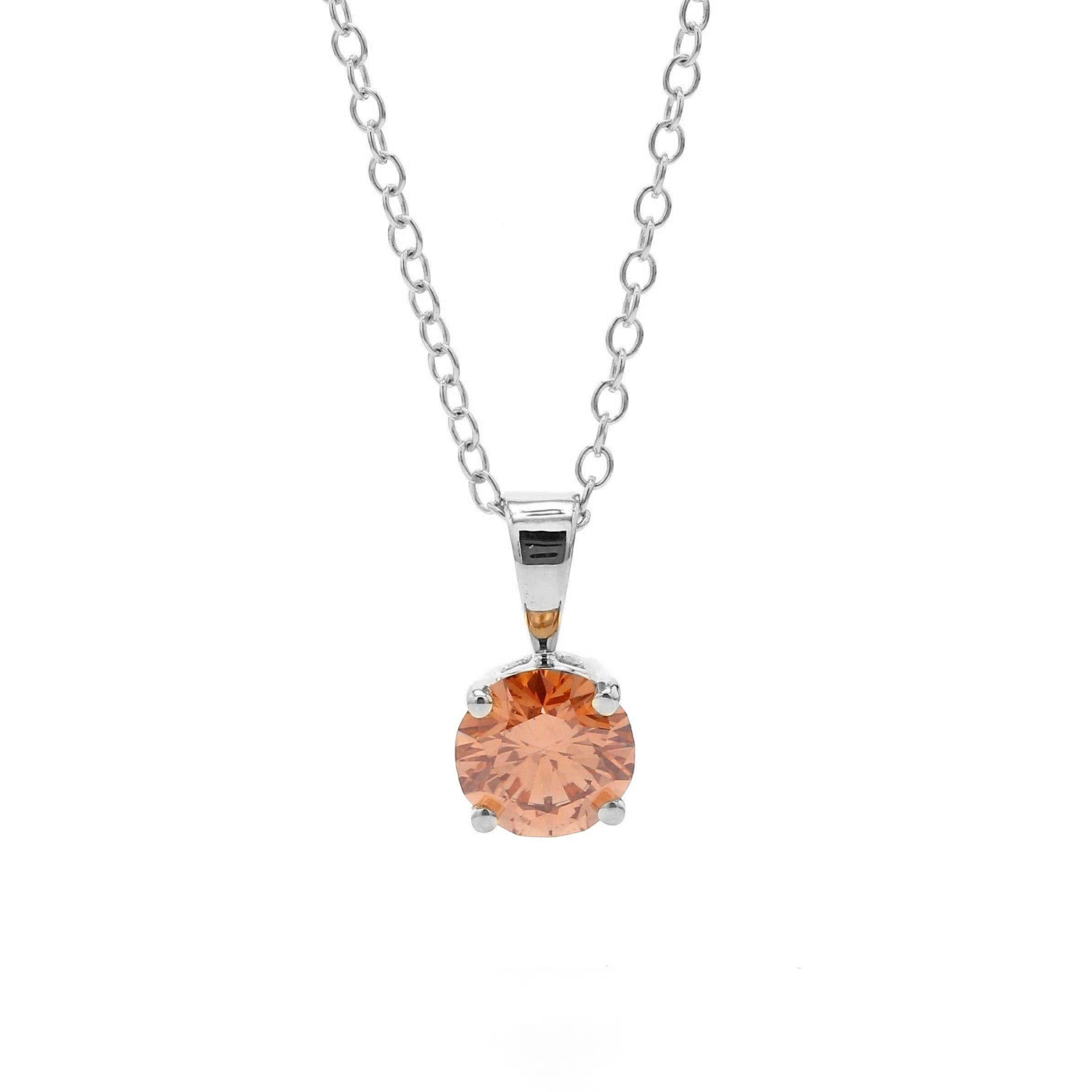 Patty Pendant - 3/4 Ctw. Orange - Pendant - gemstone - jewelry
