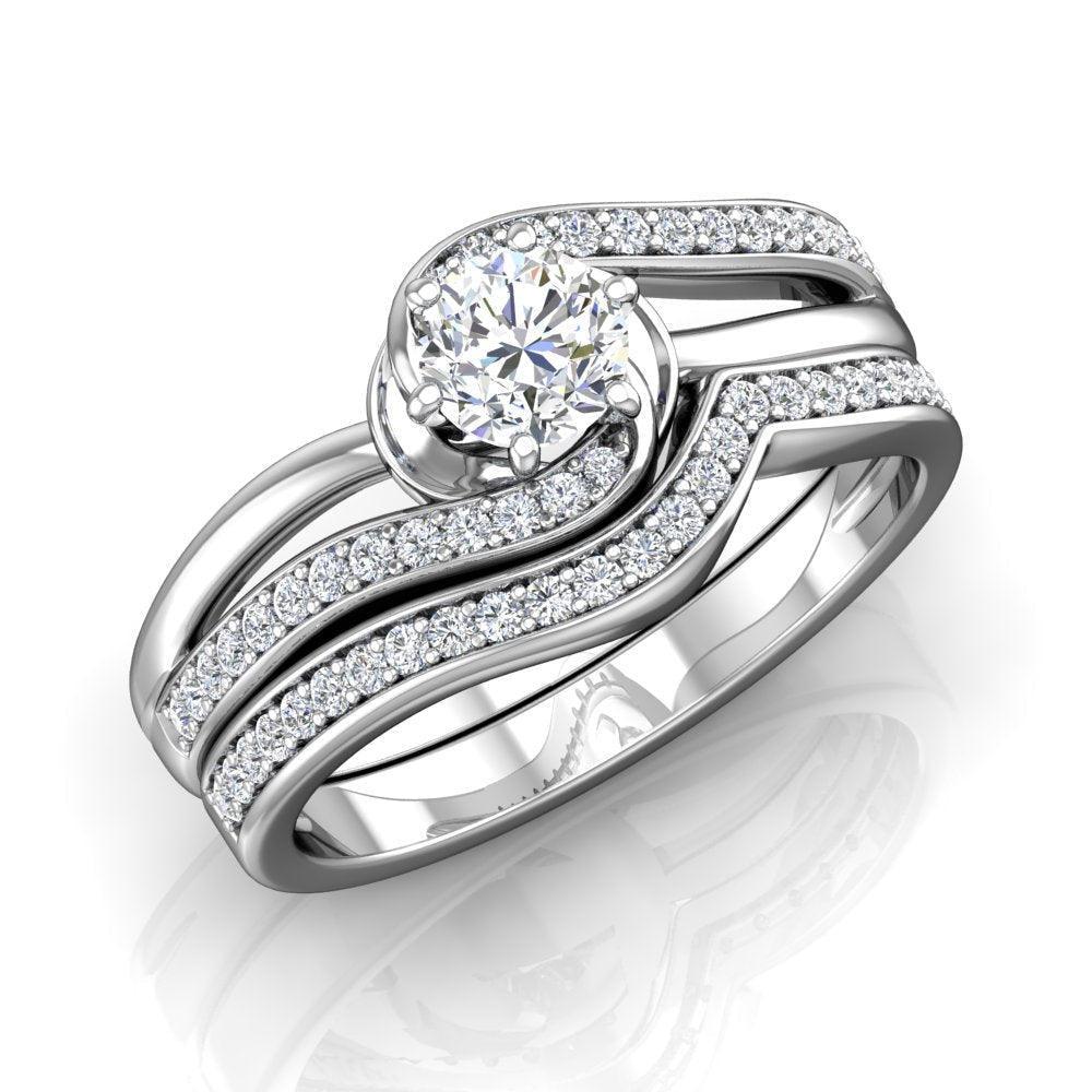 Philomena Bridal Set - 1 2/5 Ct. T.W. 14K IGI Certified I-VS - New World Diamonds - BridalSets