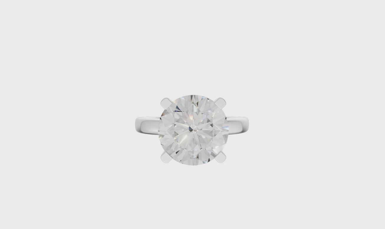 Round Solitaire Ring 4.0Ct