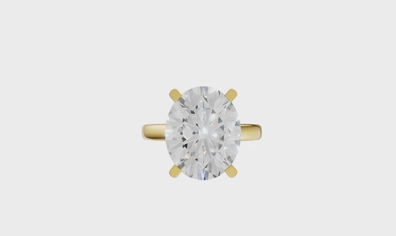 Oval Solitaire Ring 4.0Ct