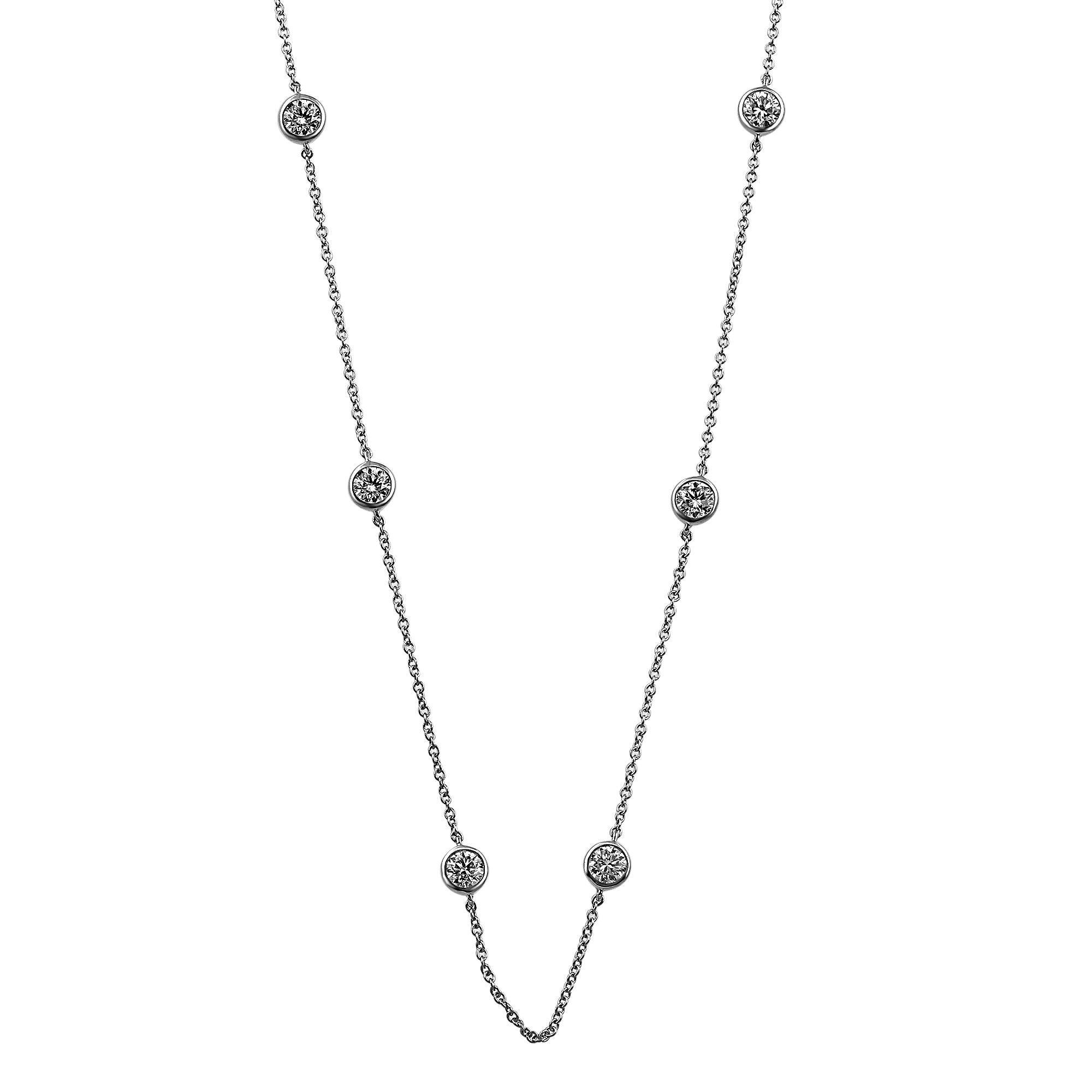 Station Necklace - 2.0Ctw. - Necklace - gemstone - jewelry