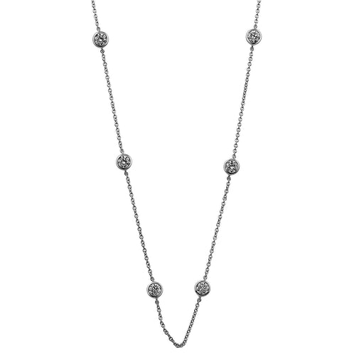 Station Necklace - 2.0Ctw. - Necklace - gemstone - jewelry