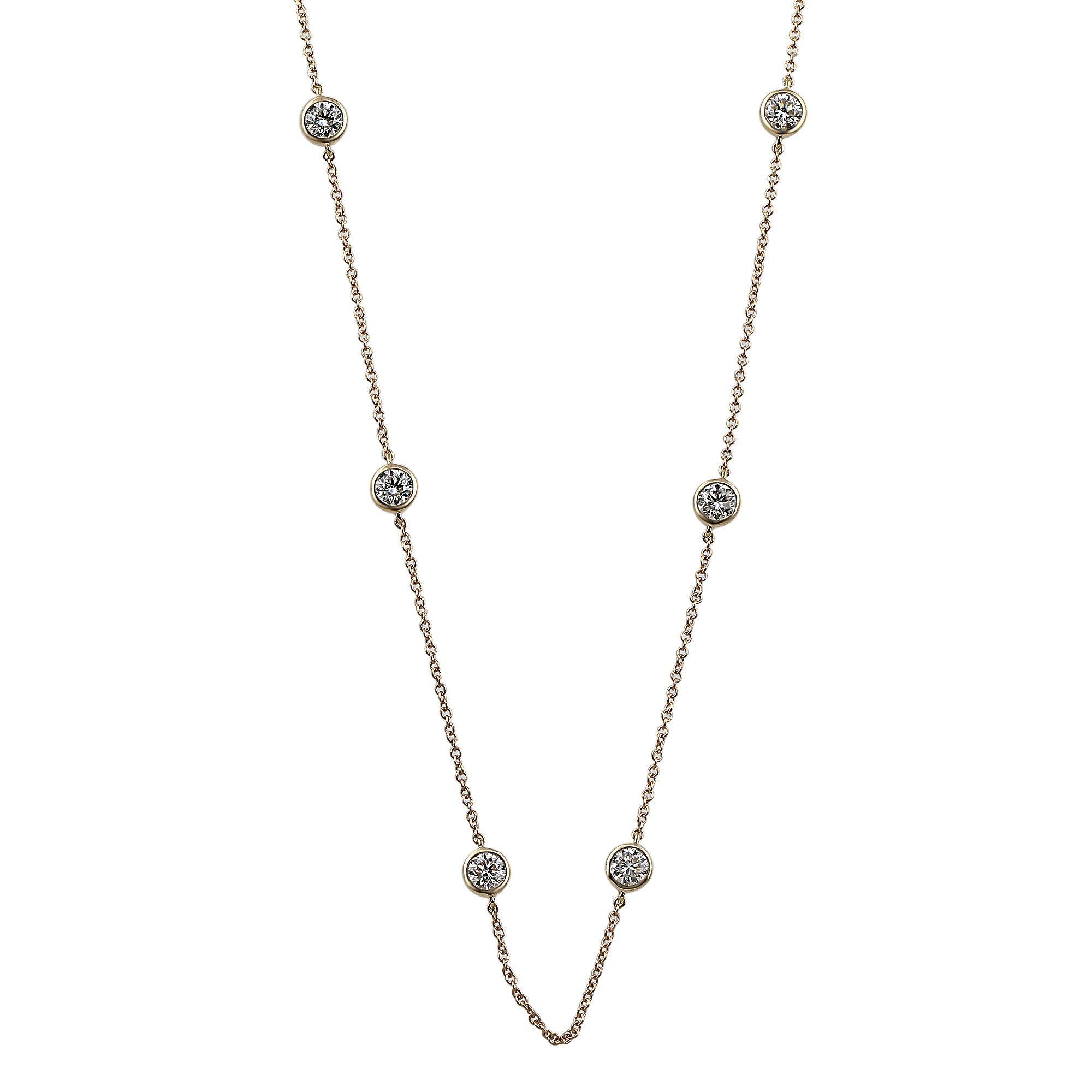 Station Necklace - 2.0Ctw. - Necklace - gemstone - jewelry