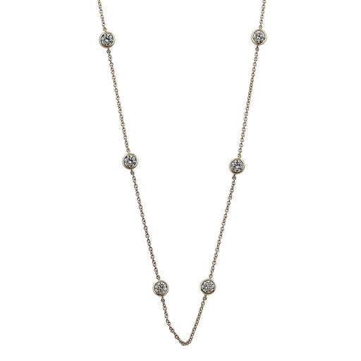 Station Necklace - 2.0Ctw. - Necklace - gemstone - jewelry