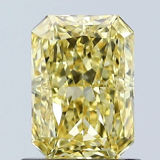 Loose 1.1 Carat Vivid Yellow VVS2 IGI Certified Lab Grown Radiant Diamonds