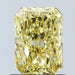 Loose 1.1 Carat Vivid Yellow VVS2 IGI Certified Lab Grown Radiant Diamonds