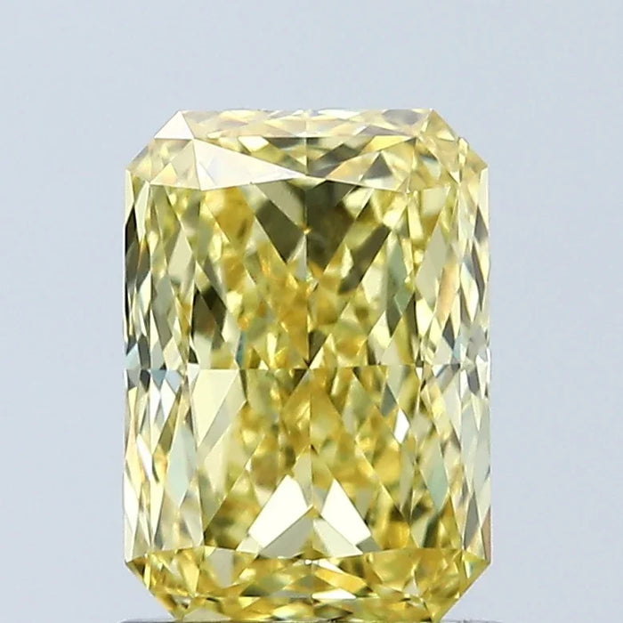Loose 1.57 Carat Vivid Yellow VS1 IGI Certified Lab Grown Radiant Diamonds