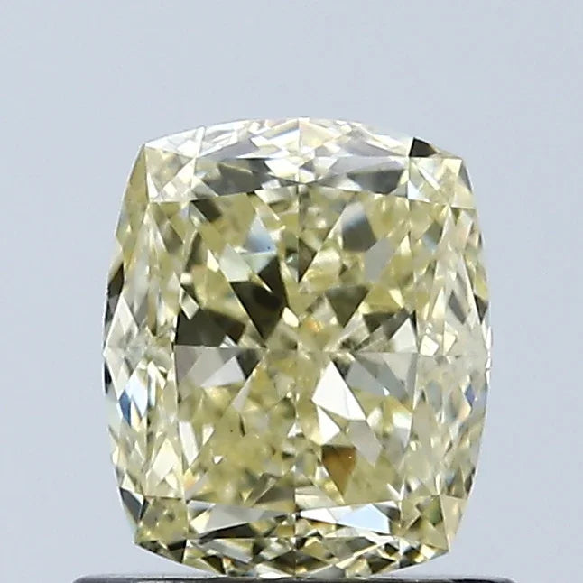 Loose 1.02 Carat Fancy Yellow VS1 IGI Certified Lab Grown Cushion Diamonds