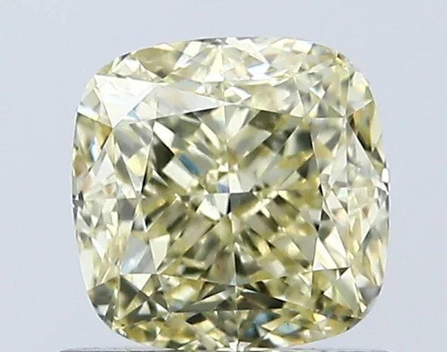 Loose 1.06 Carat Intense Yellow VVS2 IGI Certified Lab Grown Cushion Diamonds