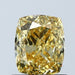 Loose 1.02 Carat Intense Yellow VS1 IGI Certified Lab Grown Cushion Diamonds
