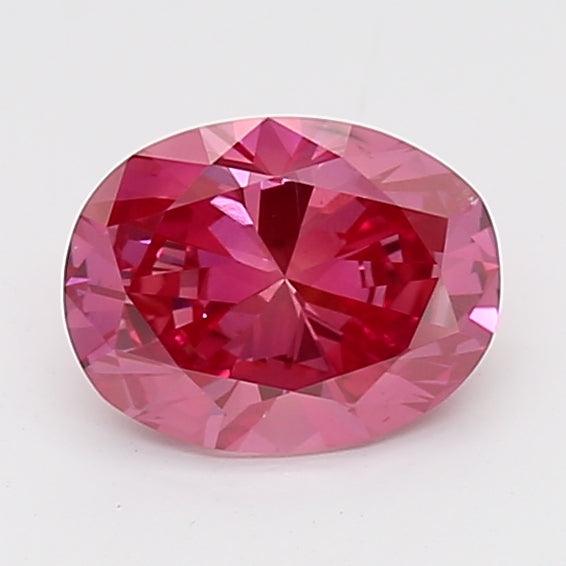 0.99Ct Deep Pink SI1 IGI Certified Oval Lab Grown Diamond - New World Diamonds - Diamonds