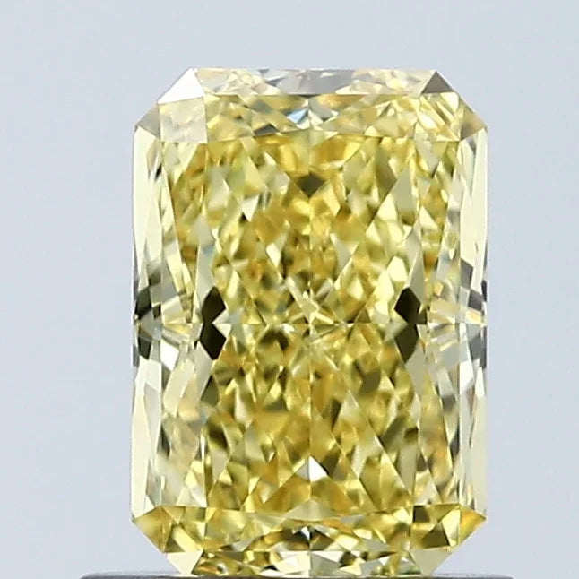 Loose 1.05 Carat Vivid Yellow VVS2 IGI Certified Lab Grown Radiant Diamonds