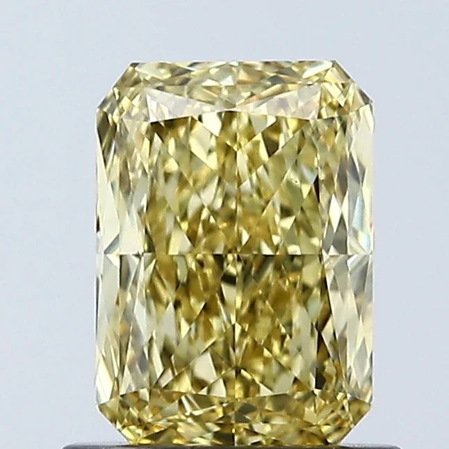 Loose 1.03 Carat Vivid Yellow VS2 IGI Certified Lab Grown Radiant Diamonds