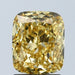 Loose 2.07 Carat Vivid Yellow VVS2 IGI Certified Lab Grown Cushion Diamonds