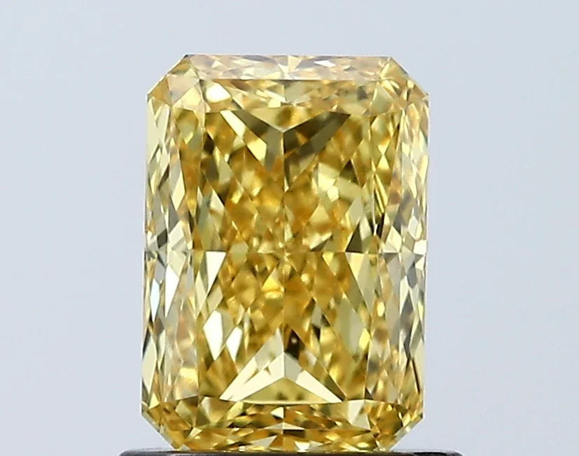 Loose 1.1 Carat Vivid Yellow VS1 IGI Certified Lab Grown Radiant Diamonds