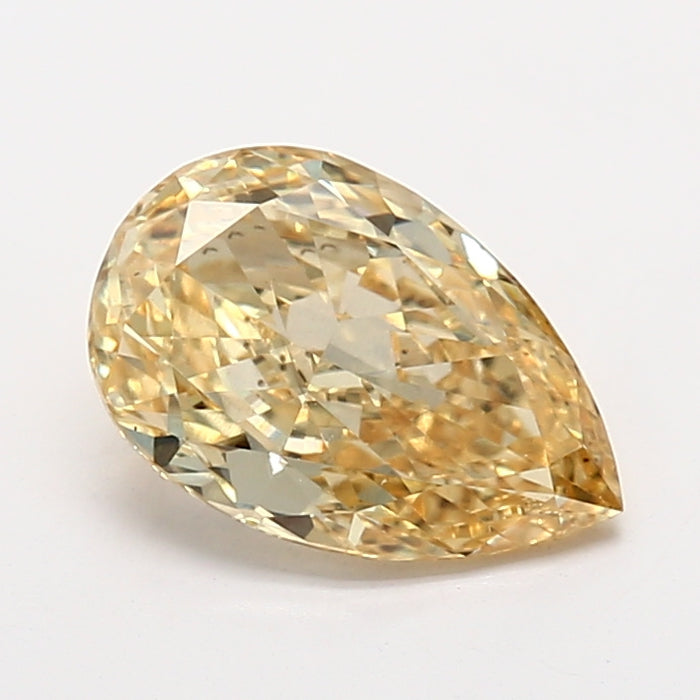 Loose 1.28 Carat Intense Yellow VS1 IGI Certified Lab Grown Pear Diamonds