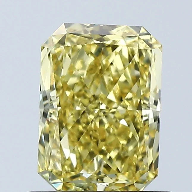 Loose 1.07 Carat Vivid Yellow VVS2 IGI Certified Lab Grown Radiant Diamonds