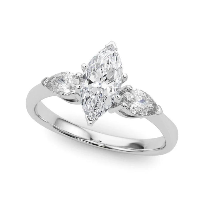 Teena 3 Stone Setting - New World Diamonds - Settings