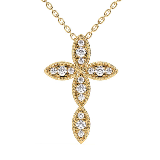 Timeless Cross Pendant - 1/3 Ctw - Pendant - gemstone - jewelry