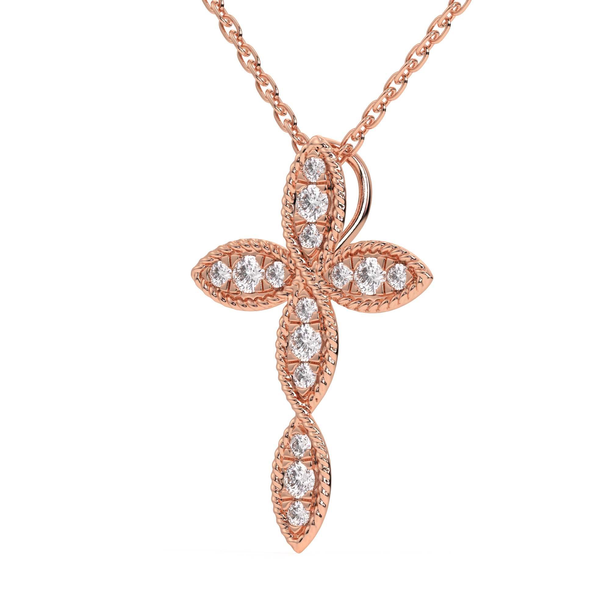 Timeless Cross Pendant - 1/3 Ctw - Pendant - gemstone - jewelry