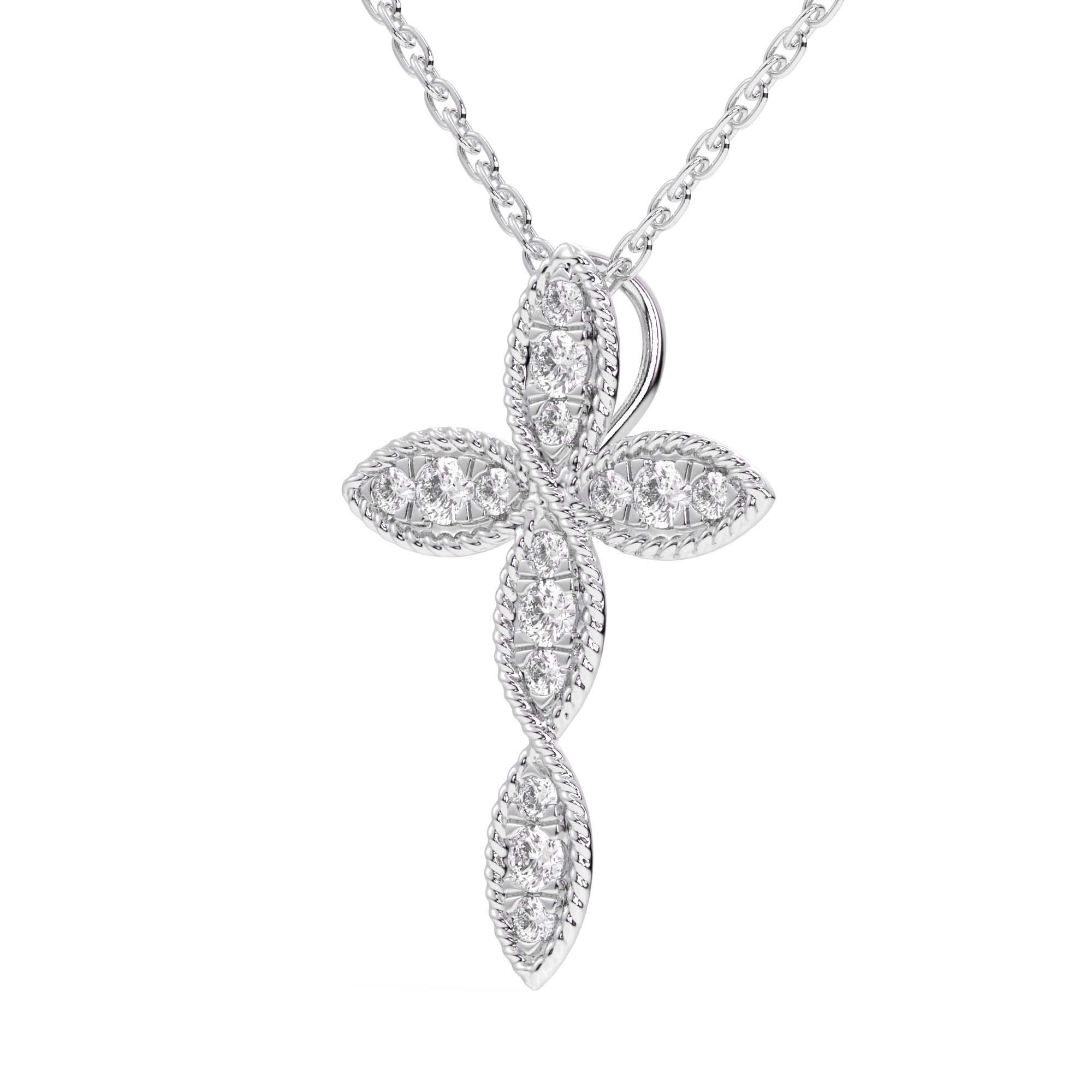 Timeless Cross Pendant - 1/3 Ctw - Pendant - gemstone - jewelry