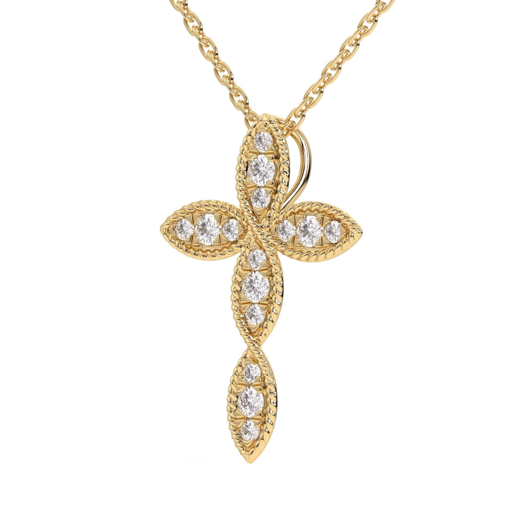 Timeless Cross Pendant - 1/3 Ctw - Pendant - gemstone - jewelry