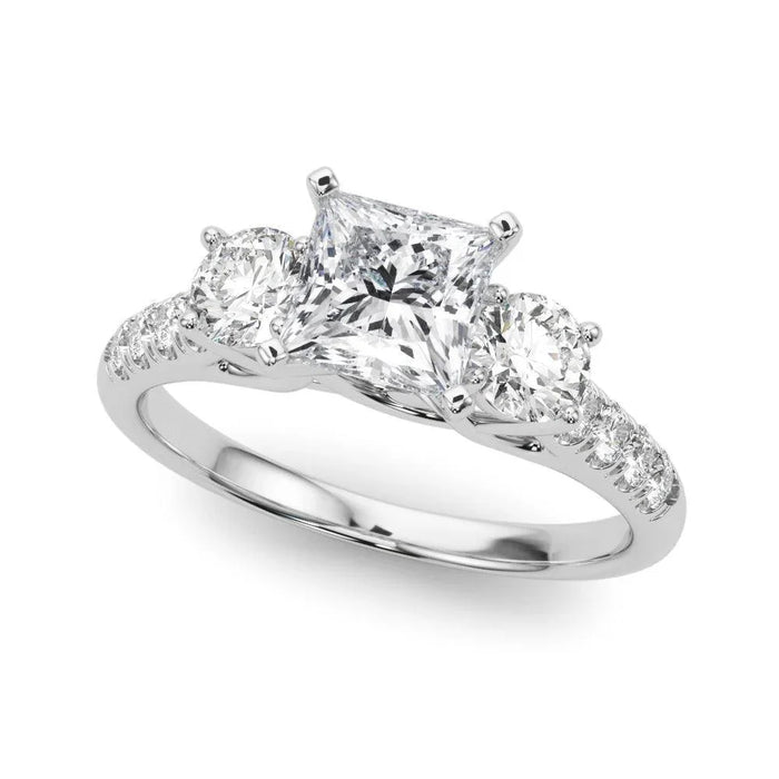 Tina 3 Stone Setting - New World Diamonds - Settings